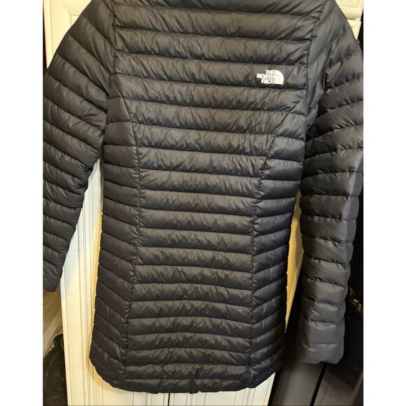 The North Face Women's 700 Fill Goose Down Puffer Parka Jacket Black Small - Picture 1 of 16